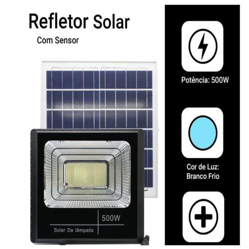 REFLETOR PAINEL SOLAR 500W LED 